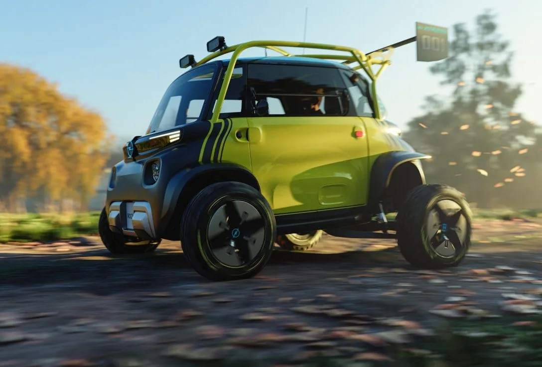 Маленький електрокар Opel Rocks e-xtreme перетворили на яскравий спорткар